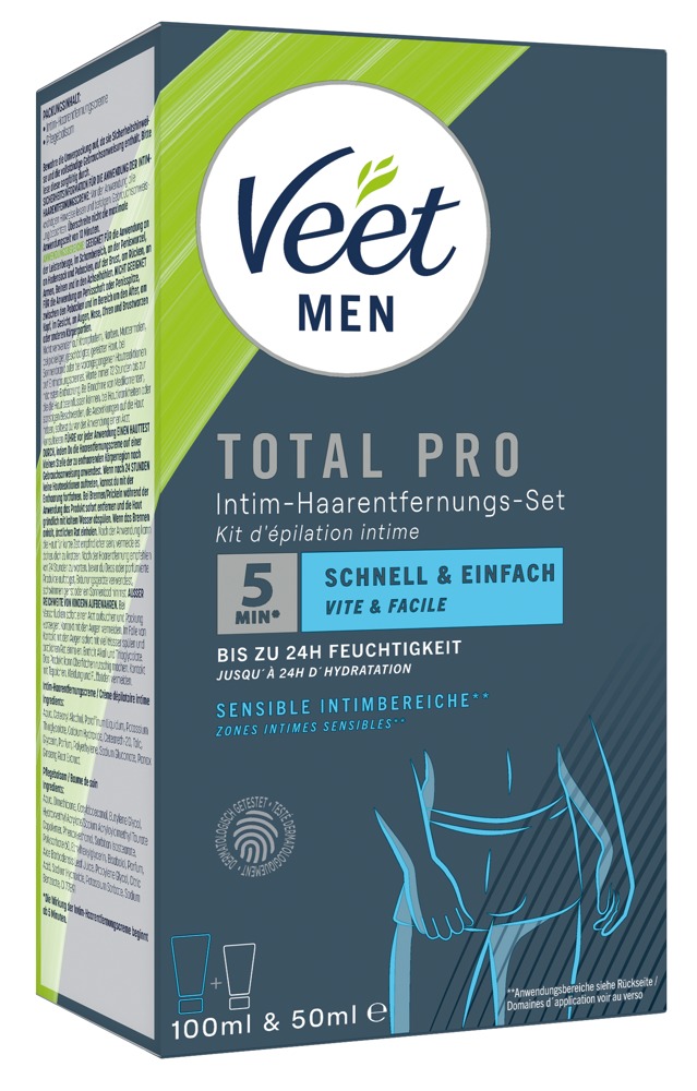 Men TOTAL PRO Intim-Haarentfernungs-Set